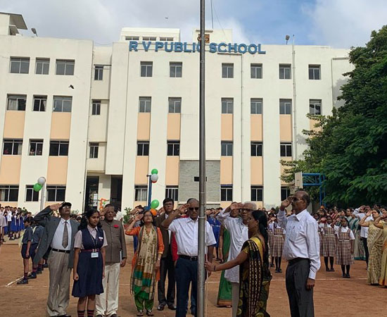 Flag Hoisting Ceremony at RV Public School