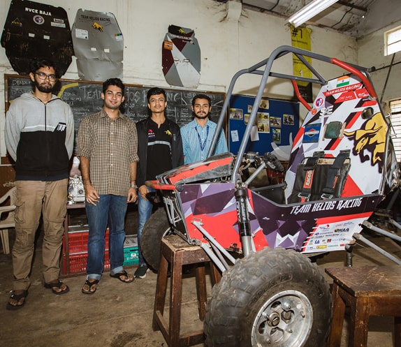 RVCE Student Team showcasing their designed Racing Cart